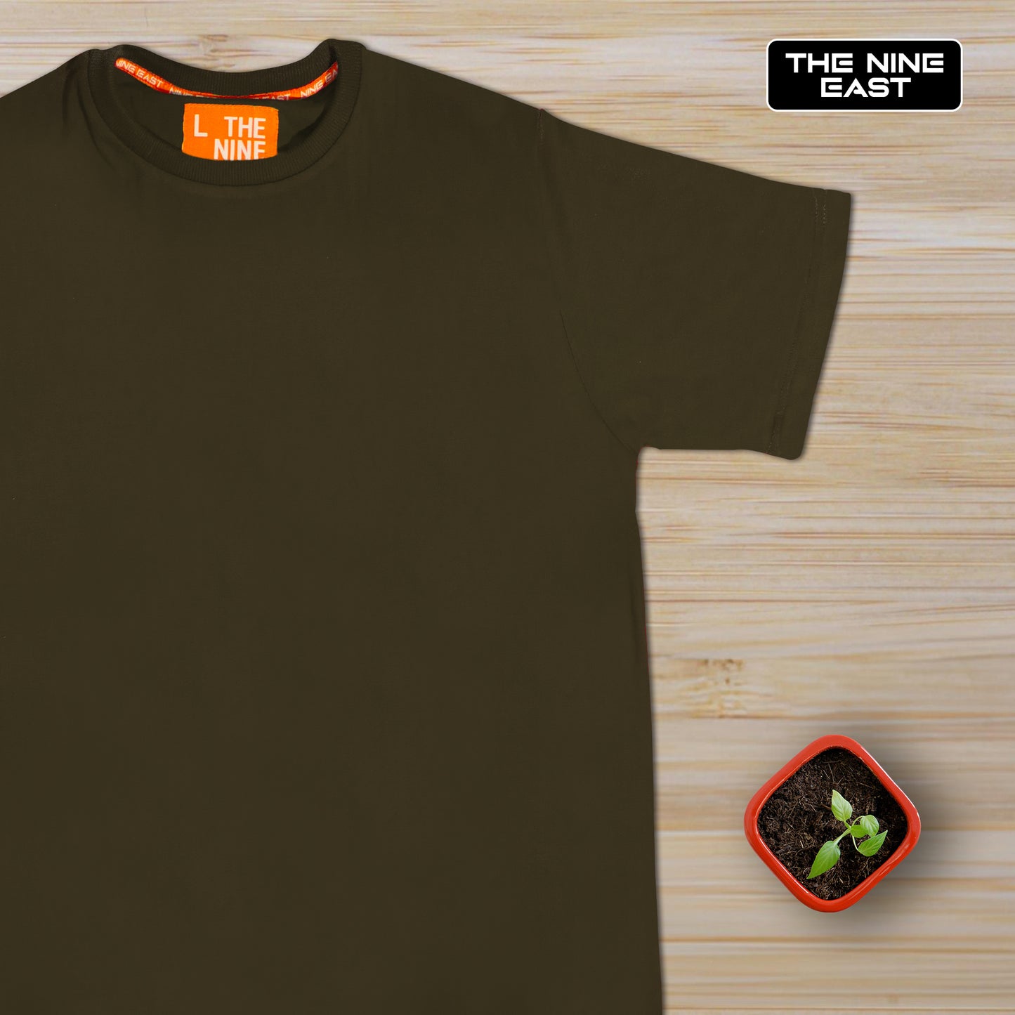Premium Olive Green Cotton Blend T-Shirt