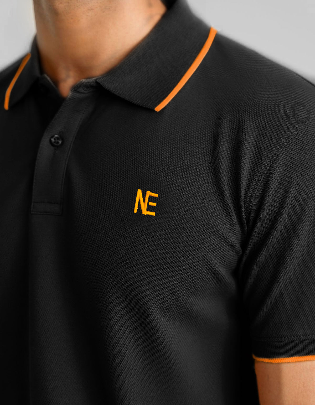 Dynamic Black Piqué Polo