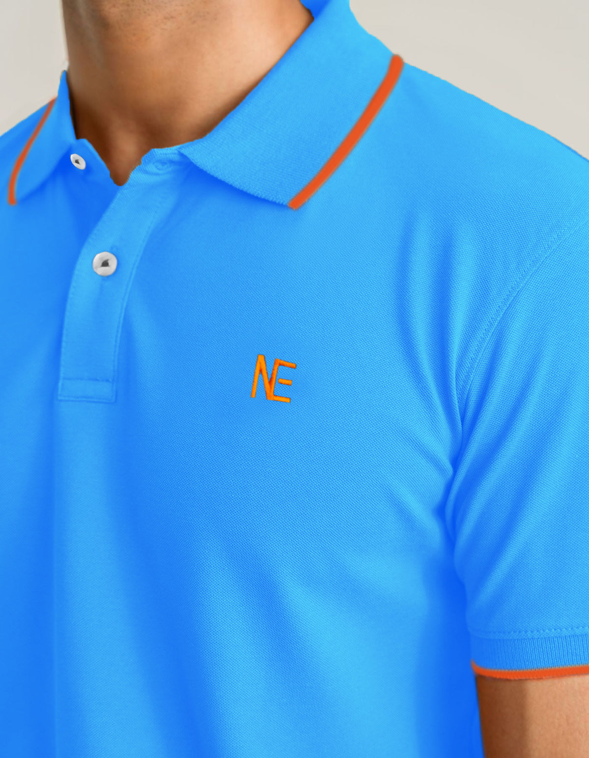 Vibrant Sky Blue Piqué Polo