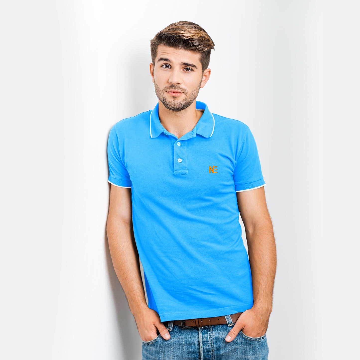 Classic Ocean Blue Piqué Polo
