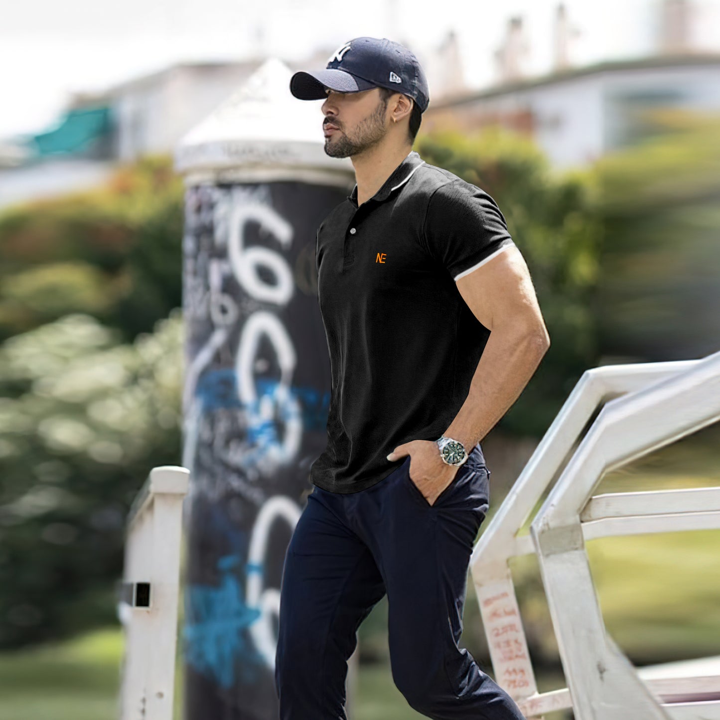 Exclusive Black Piqué Polo
