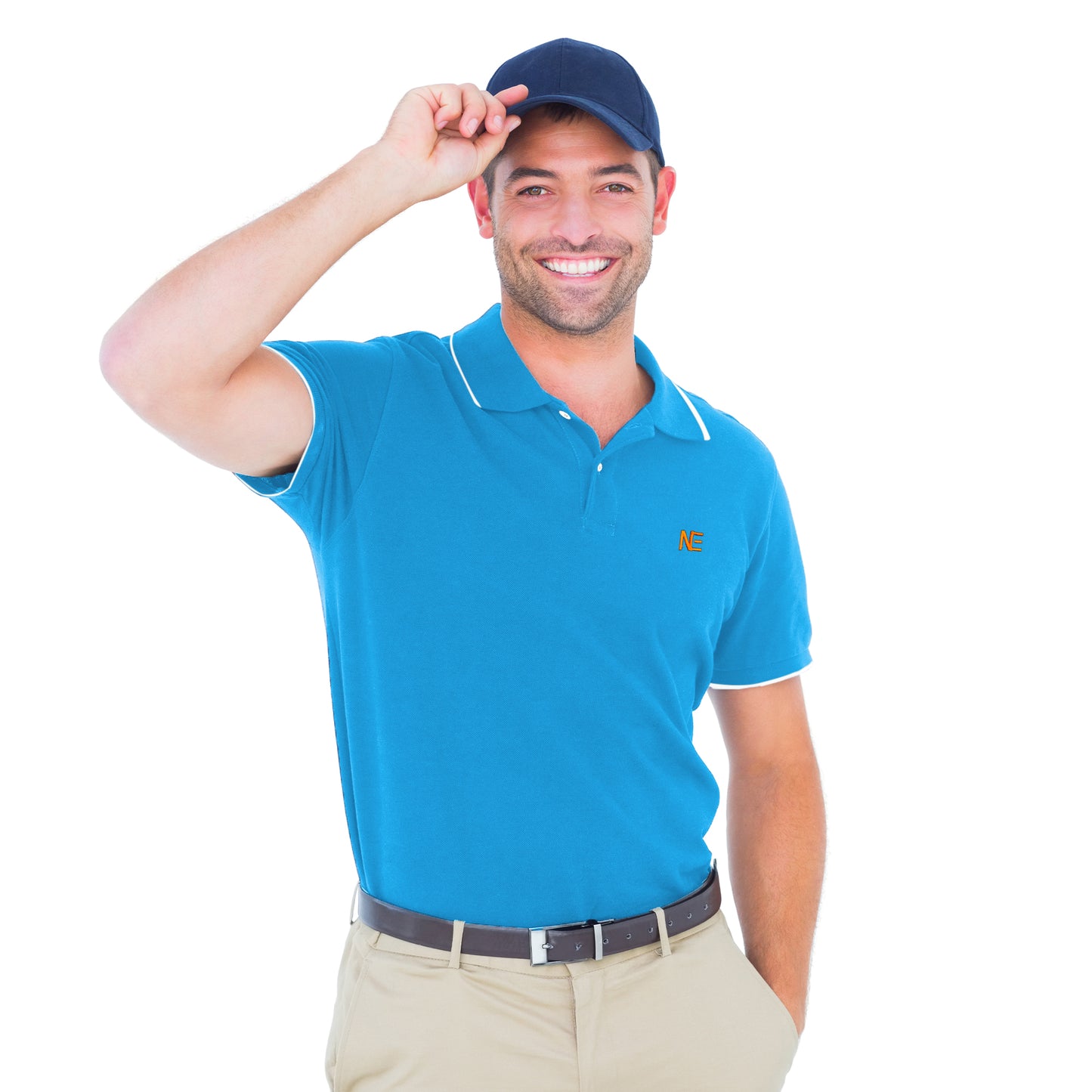 Classic Ocean Blue Piqué Polo