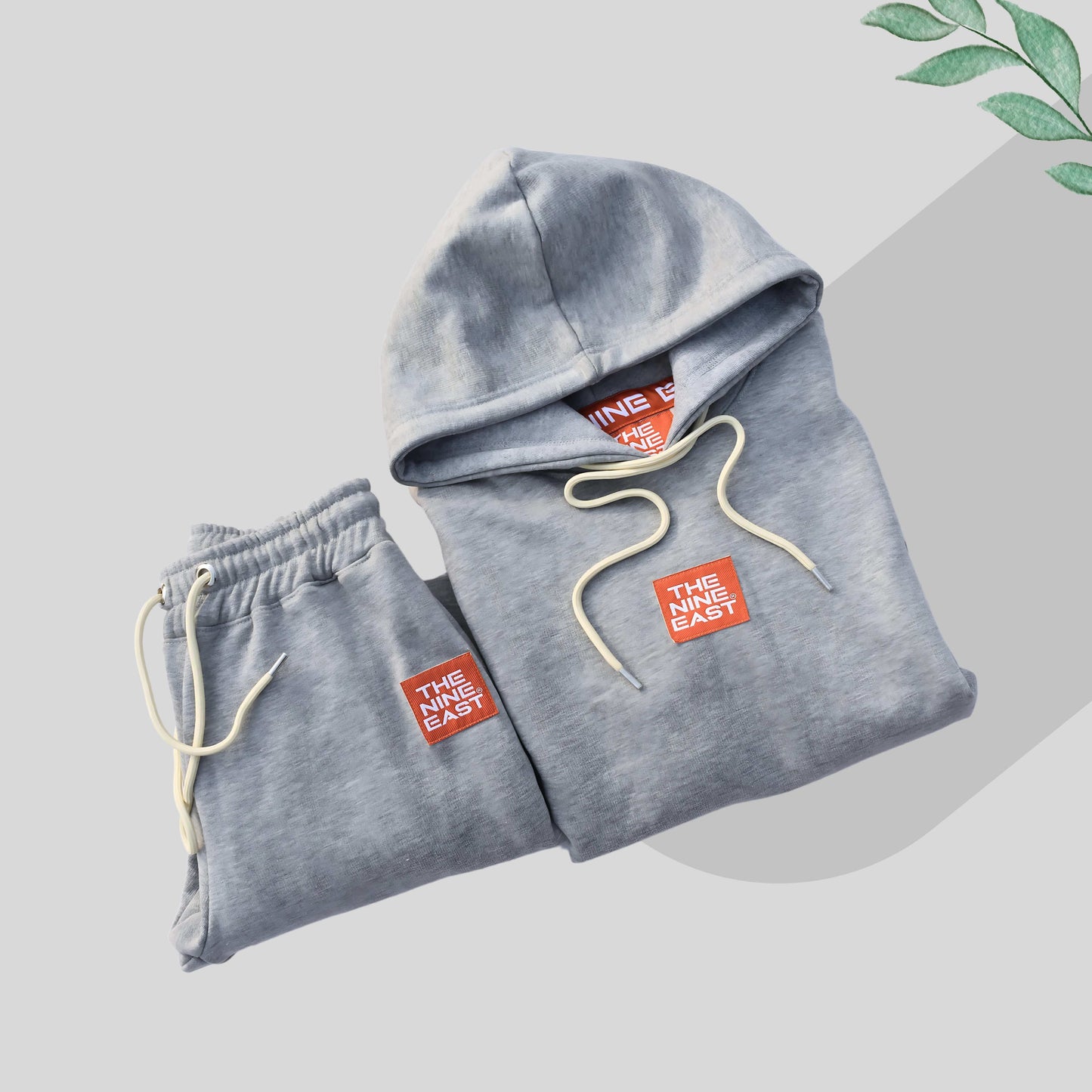 Soft Fleece Pullover Hoodie Gray - Two-tone Ribs