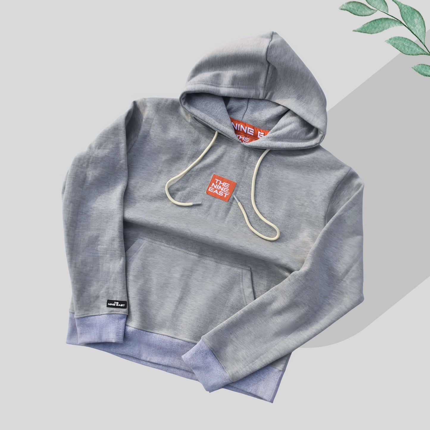 Soft Fleece Pullover Hoodie Gray - Two-tone Ribs