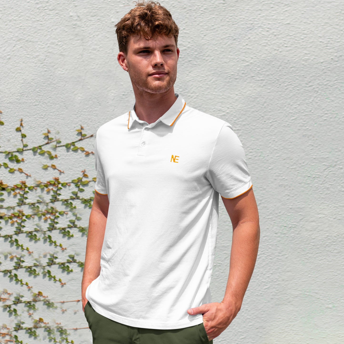 Elite White Piqué Polo