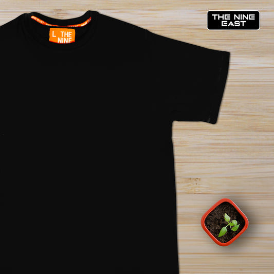 Premium Black Cotton Blend T-Shirt