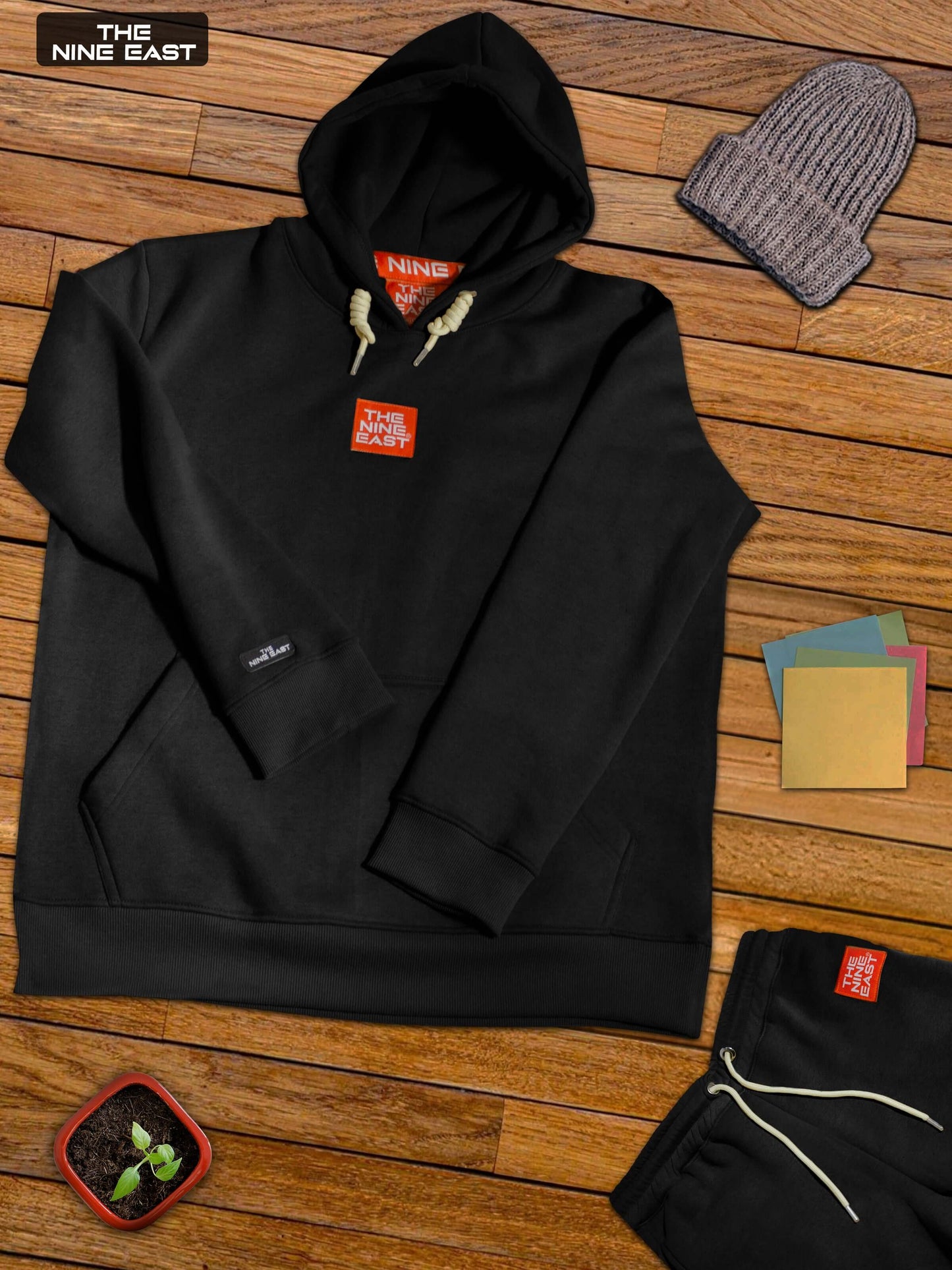 Soft Fleece Pullover Hoodie Black